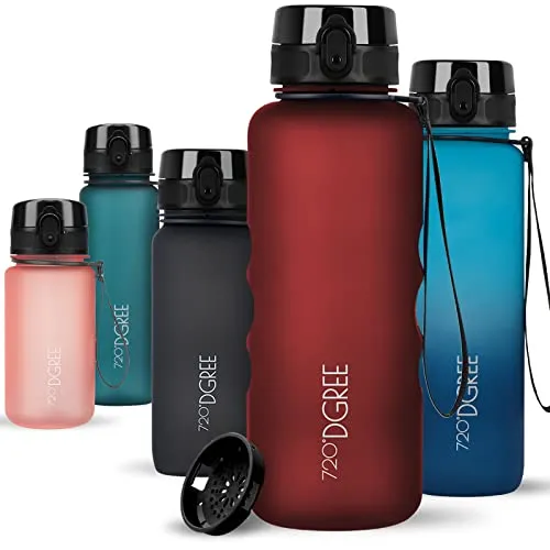 720°DGREE Trinkflasche 1,5 Liter “uberBottle“ softTouch - Trinkflasche für Fitness und Outdoor, mit 1,5L Volumen und auslaufsicherem Deckel für müheloses Trinken beim Sport.