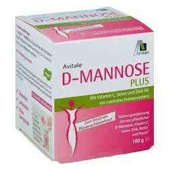 D-mannose Plus 2000 mg mit Vitaminen und Mineralstoffen - Nahrungsergänzungsmittel zur Unterstützung der Blase mit pflanzlicher D-Mannose, Vitamin C und Zink für ein starkes Immunsystem und mehr Energie.