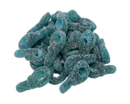 Fruchtgummi Bären & Co. Süßigkeit, Fruchtgummi blaue Schlüssel mit saurem Zucker überzogen 300g