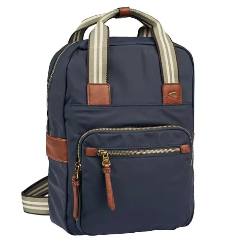 camel active Damen BARI Backpack M Rucksack, Dark Blue - Tagesrucksäcke mit 14L Volumen, ideal organisiert für den Alltag: 1 Laptopfach, 5 Stiftehalter und flexibler Tragekomfort durch verstellbare Schulterriemen.