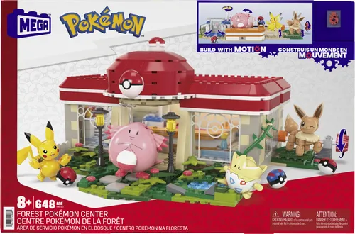 MEGA Pokémon Waldspaß Center (HNT93) - Konstruktionsspielzeug, fördert Kreativität und fantasievolles Spielen