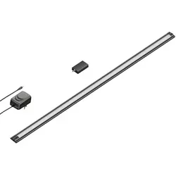 ledscom.de Smarte LED Unterbau-Leuchte SIRIS schwarz matt - LED-Lampe für flexiblen Einsatz in Küche oder Werkstatt, mit WLAN-Controller und Alexa-Anbindung für einfache Sprachsteuerung und dimmbare Beleuchtung.
