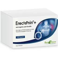 Aura Natura Erectonin Plus - L-Arginin Kapseln mit L-Citrullin - Aminosäuren Nahrungsergänzung mit 3000 mg L-Arginin und 281 mg L-Citrullin für optimale Durchblutung und Leistungssteigerung. Enthält auch Zink & Selen für zusätzliche Vitalität.