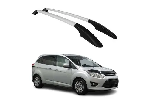 Aluminium Dachreling Relingträger für Ford C-Max 2010-2019 Silber - Dachgepäck- & Grundträger, aus hochwertigem Aluminium gefertigt für Stil und Funktionalität, einfach zu montieren und speziell für Ihr Fahrzeugdesign konzipiert.