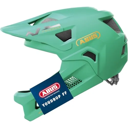 ABUS MTB-Helm YouDrop FF - Fullface-Helm für Kinder und Jugendliche - Fahrradhelme – sicherer Einstieg in den Mountainbikesport mit abnehmbarem Kinnschutz und optimaler Belüftung für kühlen Kopf bei Action.