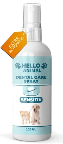 HelloAnimal® DENTAL Spray EXTRA SENSITIV für Hunde und Katzen – Effektive Zahnpflege für frischen Atem - Das milde Dentalspray sorgt für eine einfache Zahnreinigung Ihres Haustiers. Ideal für die tägliche Anwendung, fördert es die Mundhygiene und ist eine praktische Alternative zur herkömmlichen Zahnpflege.