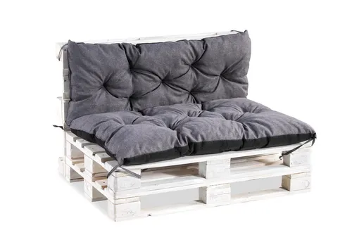 Mayaadi Home Palettenauflagekissen Set, blau - Auflagen & Polster für Europaletten geeignet, mit integrierter Rückenlehne für zusätzlichen Komfort und stilvolles Design.