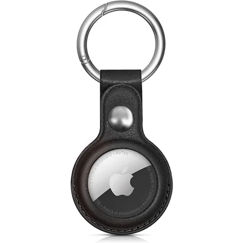 Hurtel Apple AirTag PU Lederhülle - Schwarz (1404978613)