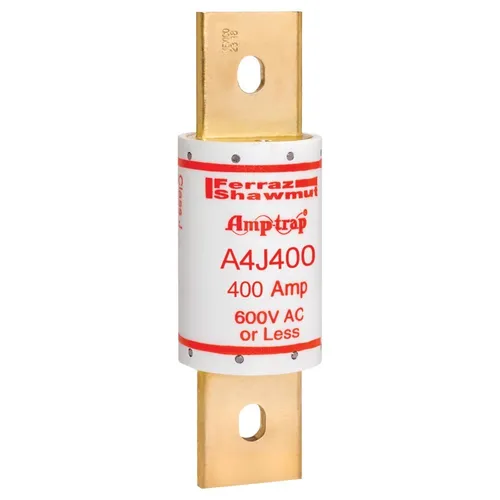 Mersen Sicherungseinsatz Class J A4J400 - Zylindrischer Sicherungseinsatz mit einer hohen Abschaltleistung von 200 kA. Ideal für zuverlässigen Schutz in elektrischen Anlagen. Robuste Qualität für den professionellen Einsatz.