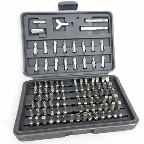 Sicherheit Schraubendreher Bit Set Torx Schraube Phillips Pozidriv®-Bits aus Chrom-Vanadium Stahl 100 pc