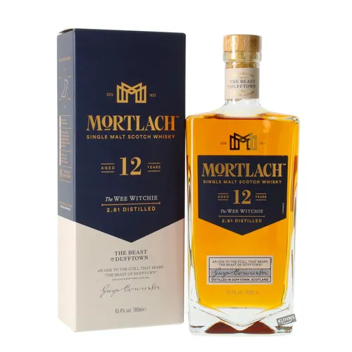 Mortlach 12 Jahre Whisky 0,7l - Feiner 12 Jahre alter Whisky mit 43,4% Vol., ideal für Kenner und Liebhaber, die ein einzigartiges Geschmackserlebnis suchen.