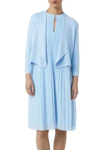Comma Strickjacke blau M - Elegante Strickjacke in Blau, Größe M, aus pflegeleichtem Material (82% Viskose, 18% Polyamid) – ideal für stilvolle Looks im Alltag.