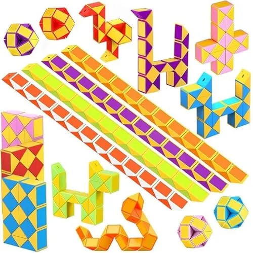 WEARXI Mitgebsel Kindergeburtstag, 20er 24 Blöcke Magische Schlange, Kleine Geschenke für Kinder, Mitbringsel Kindergeburtstag Gastgeschenke Give Aways Kindergeburtstag Gastgeschenk Kindergeburtstag