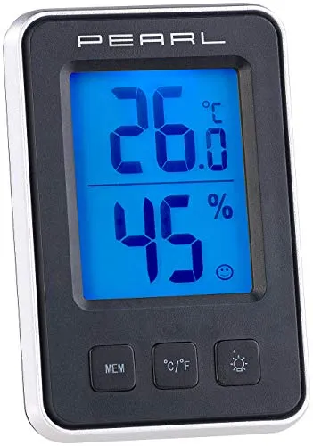 PEARL Innenthermometer: Digitales Thermometer/Hygrometer mit Komfortanzeige und LCD-Display (Thermometer Min Max, Thermometer Hygrometer innen, Temperaturanzeige)