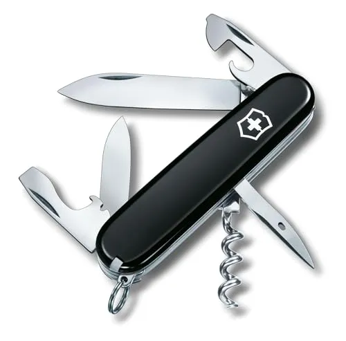 Victorinox Schweizer Taschenmesser, Spartan, Multitool, Swiss Army Knife mit 12 Funktionen, Klinge, Korkenzieher, Dosenöffner