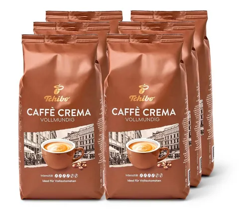 Tchibo - Caffè Crema Vollmundig - 6 x 1 kg Ganze Bohne - Intensität: 4/6