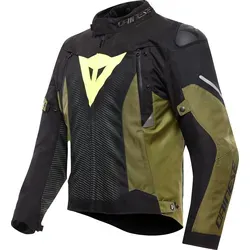 Dainese Super Sprint D-Dry Motorradjacke schwarz/gelb/grün, Größe 58 - Die Dainese Super Sprint D-Dry Motorradjacke bietet Komfort und Sicherheit für den Alltag und Touren. Mit wasserdichter D-Dry® Membran und herausnehmbarem Thermofutter für angenehme Wärme und Flexibilität beim Fahren.