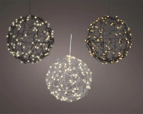 Kugel LED 15cm - Warmweiß - Stimmungsvolle Gartendeko mit IP44 Schutz, ideal für den Außenbereich. Diese 15 cm große LED-Kugel sorgt für eine gemütliche Atmosphäre und ist mit einem praktischen Timer ausgestattet.