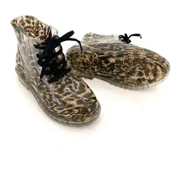 Kinder Gummistiefel Schnürboots Mädchen Herbst Stiefeletten Stiefel Boots Typ880 Leopard 32 - 32