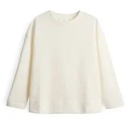 OPUS Damen Sweatshirt GELIX | Zweifarbige Struktur in Milk, Größe 44 - Pullover für Damen, ideal für Büro und Freizeit. Das zeitlose Design und die lockere Passform sorgen für Stil und Komfort.