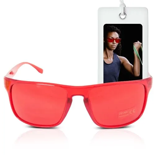 ARTZT neuro Farbbrille Rot, 130 x 80 mm - Sportbrille mit 100 % UV-Schutz und perfektem Halt, ideal für aktive Nutzer. Entdecken Sie die vielseitigen Farbeffekte und genießen Sie optimalen Schutz beim Sport.