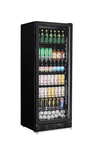 METRO Professional Getränkekühlschrank GSC4280B - Kühlschrank mit 280 L Fassungsvermögen, belüfteter Kühlung und Schloss für sichere Aufbewahrung, ideal für Gastronomie und Gewerbe.
