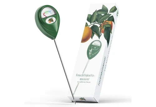 Meine Orangerie Feuchtigkeitsmesser für Pflanzen - Bodenmessgerät für Topf- und Zimmerpflanzen, einfach die Feuchte der Erde direkt an den Wurzeln ablesen und optimal gießen.