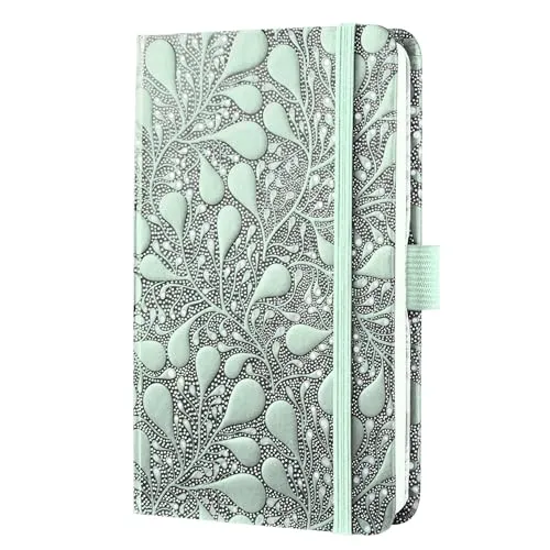 SIGEL J6360 Wochenkalender 2026 ca. A6, schwarz, grün, Hardcover, Gummiband, Stiftschlaufe, Einstecktasche, 174 Seiten, vegan, aus nachhaltigem Papier, Terminplaner Kalenderbuch Jolie