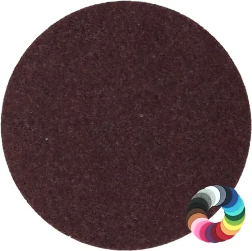 BIASTO Filzuntersetzer Rund 25cm in Burgund (HF028); Farbauswahl & Größenwahl; Untersetzer Gläser; Für Getränke, Tassen, Blumentöpfe, Vasen, Tisch, Bar, Wohnung, Tisch-Deko