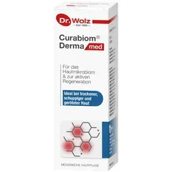 Curabiom Derma Med Creme - Innovative Hautpflegecreme mit mikrobiotischem Bakterienlysat und Polyphosphaten. Ideal für empfindliche Haut, spendet intensive Feuchtigkeit und unterstützt die Hautregeneration.