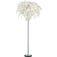 Reality Leuchten RL LIVE YOUR LIGHT Stehleuchte Leavy R40463001 - Moderne 3-flammige Stehleuchte aus Metall in Nickel matt mit einem eleganten weißen Kunststoffschirm, ideal für stimmungsvolle Beleuchtung in Ihrem Wohnraum.