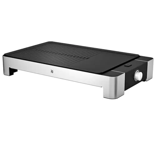 WMF Lono Tischgrill - 2300 W Elektrogrill mit variabler Temperatureinstellung, edelstahl matt für gesundes, fettfreies Grillen zuhause