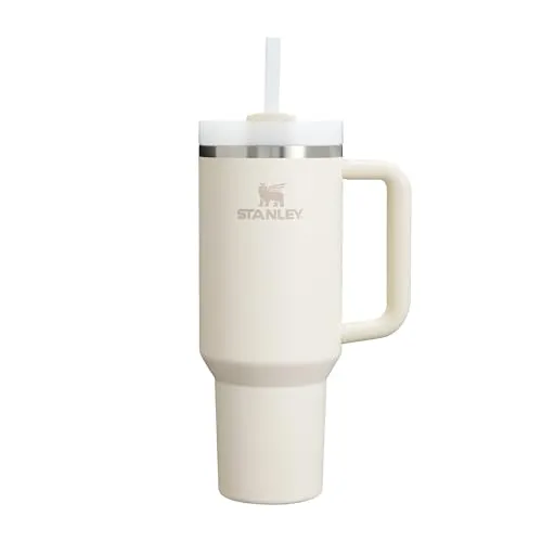Thermobecher Stanley Cup Quencher Creme - ca. 1,18l, ideal für unterwegs und hält Getränke stundenlang warm oder kalt