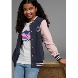 KangaROOS Sweatjacke College-Jacke mit Kragen blau|rosa 128/134
