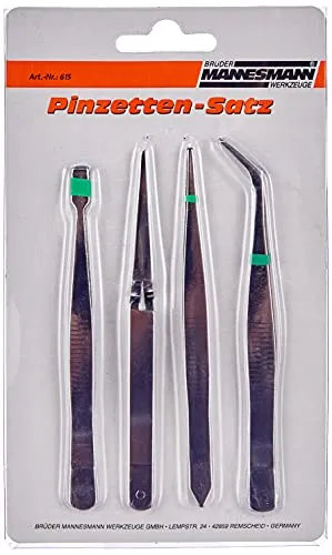 Brüder Mannesmann Werkzeug Pinzettenset 4-tlg., M 615