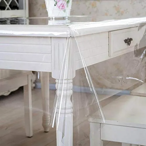 Tischdecke Transparent Oval 200x140cm - Abwaschbare Schutzdecke - Hochwertige, pflegeleichte Tischdecke in glasklarer Ausführung, ideal für Innen- und Außeneinsätze. Schützt vor Schmutz und Kratzern, leicht zu reinigen und rutschfest. Perfekt für Feste und den täglichen Gebrauch.