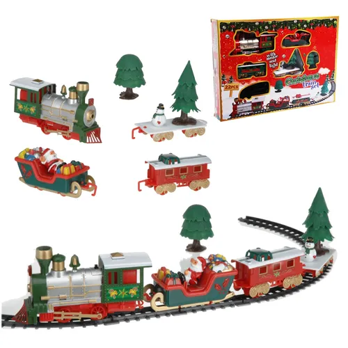 Weihnachtsdekoration Weihnachtszug Eisenbahn Sound & Licht L283cm Batterie
