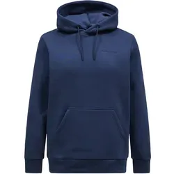 Peak Performance Hoodie Original Small Logo, dunkelblau - Hochwertiger Peak Performance Hoodie für Herren aus einer komfortablen Mischung aus Bio-Baumwolle und recyceltem Polyester. Ideal für Alltag und Sport, mit praktischer Kängurutasche und stilvollem Logo.