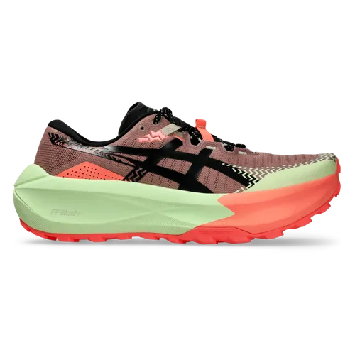 ASICS GEL-TRABUCO MAX 5 Trailschuhe Herren Umeboshi/Black 47 - ASICS GEL-TRABUCO MAX 5 Herren: Optimaler Komfort und Traktion für lange Trails. Mit reaktiver Dämpfung und robustem Obermaterial für mehr Stabilität und Sicherheit auf anspruchsvollem Terrain.