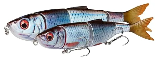 Savage Gear 4Play V2 Swim N Jerk - 3D gescannter Heringsschwimmköder für Raubfischangler, realistische Aktion, Stop & Go Techniken, ideal für Hecht, Barsch & mehr | Slow Sink Rudd 13,5 cm