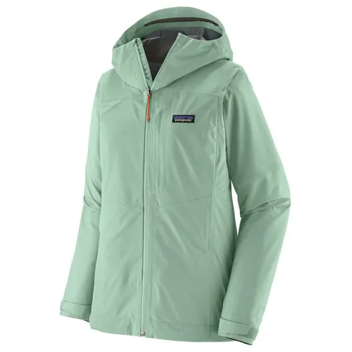 Patagonia - Women's Boulder Fork Rain Jacket - Funktionale Regenjacke Gr XXL grün/türkis - Wasserdichte und winddichte Regenjacke für Frauen in Grün/Türkis, Größe XXL. Ideal für Outdoor-Aktivitäten wie Alpinklettern und Wandern. Mit praktischer Kapuze und DWR-imprägniertem Material für besten Schutz.