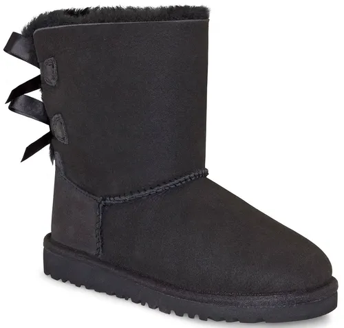 UGG Damen BAILEY BOW II Classic Boot, Black, 42 EU - Wanderschuhe aus hochwertigem Sheepskin und Cow Suede, mit weichem Wollfutter für optimalen Komfort und Wärme bei jedem Schritt.