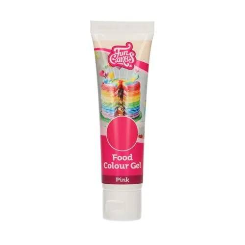 FunCakes Food Colour Gel Rosa: Hochkonzentrierte Lebensmittelfarbe für Teig, Creme, Fondant, Marzipan. Einfache Dosierung. Einzelne Tropfen, um lebendige Farben zu erzeugen. Halal. 30 g.