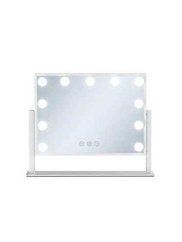 UNIQ Paris Make-up-Spiegel mit 11 LED-Lampen - Weiß - Reisetaschen und mehr: Der UNIQ Paris Make-up-Spiegel sorgt mit 11 LED-Lampen für optimale Beleuchtung und makelloses Make-up. Ideal für Beauty-Liebhaber, inklusive EU-Adapter für einfache Nutzung.