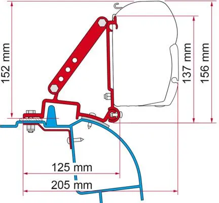 Fiamma F45 Adapter für Master/Movano/Interstar H2