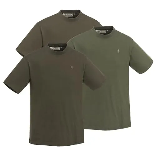 Pinewood Herren T-Shirts 3er Set, M - Shirts in klassischer Passform, 100% Baumwolle für hohen Tragekomfort. Exklusiv für Askari, ideal für Freizeit und Outdoor-Aktivitäten.