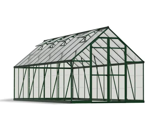Palram – Canopia Balance Gewächshaus 8x20, 244 x 607 cm, grün - Geräumiges Gewächshaus für Gartenliebhaber, ideal zum Anbau von Pflanzen und Gemüse, sorgt für optimale Wachstumsbedingungen.
