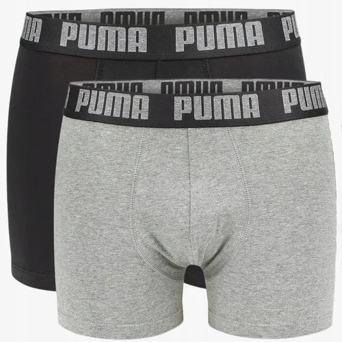 PUMA BOXERSHORTS FÜR HERREN UNTERHOSEN MEN BASIC BOXERS 2P SCHWARZ/GRAU Größe M