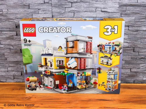 LEGO 31097 Creator - Stadthaus mit Zoohandlung und Caf, 969 Teile für kreativen Spielspaß ab 9 Jahren