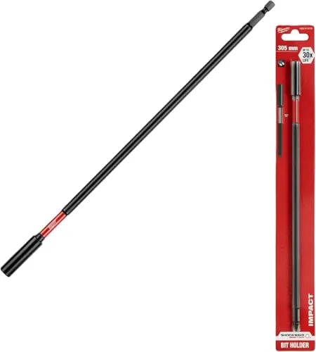 Milwaukee Magnetbithalter 1/4' Hex SHOCKWAVE(TM), Bitaufnahme, Bithalter, Bitverlängerung, Größe:305 mm